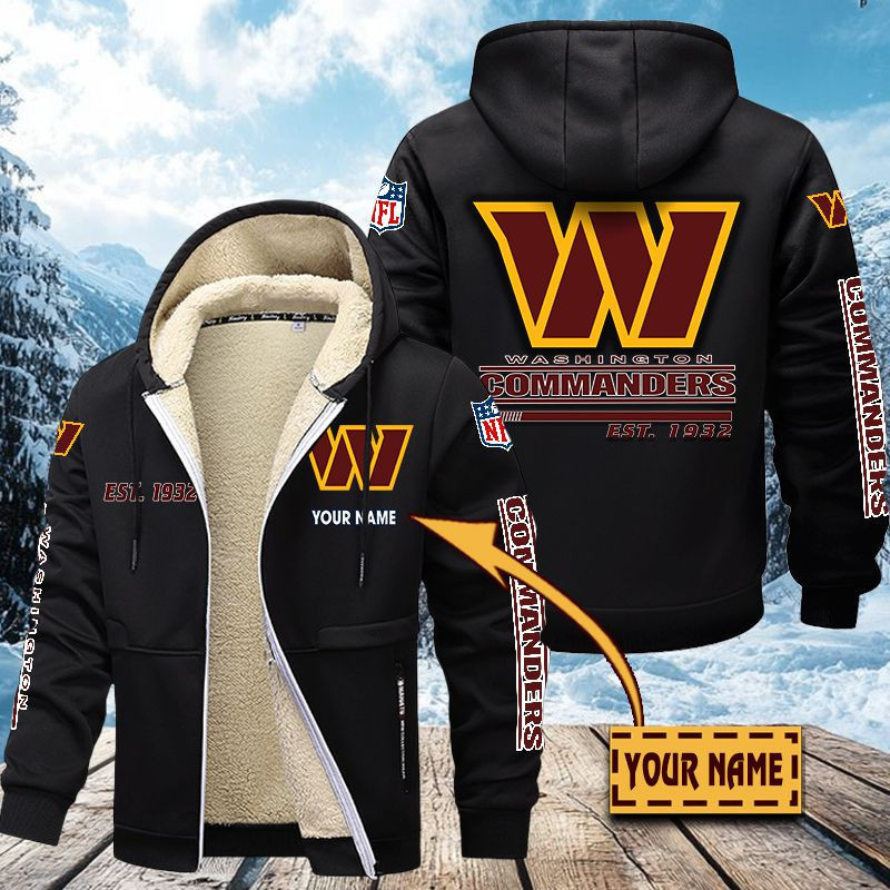 Washington Football Team Premium Sherpa-Lined Winter Hoodie – Personalized Edition VITZC102