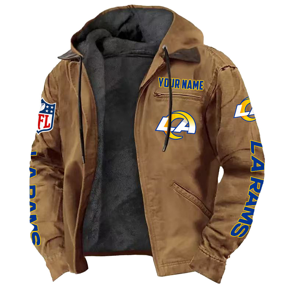 Los Angeles Rams DMJK0019 Hooded Cardigan Jacket