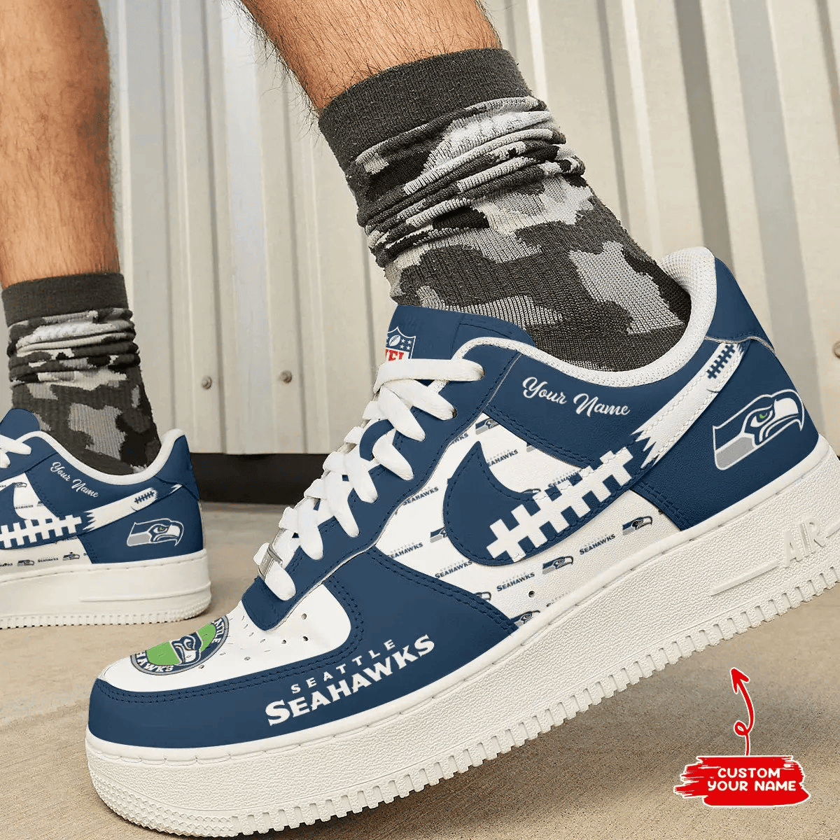 Seattle Seahawks Personalized AF1 Shoes 1408 BGAF1S586