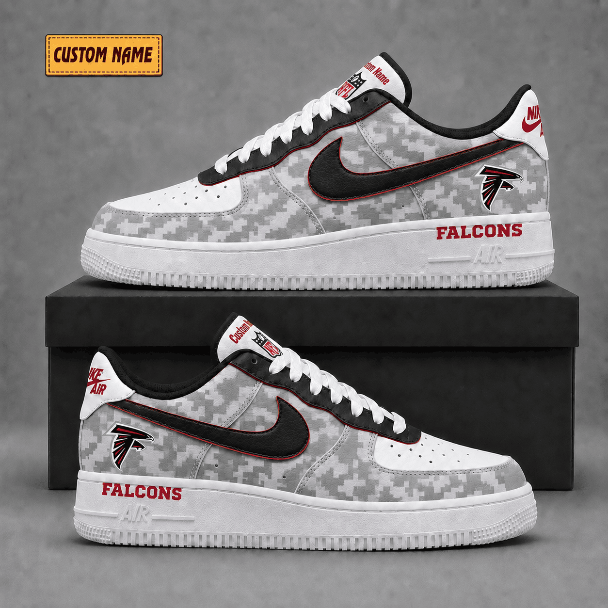 Atlanta Falcons | Premium NFL Fear The Team AF1 Sneakers - VA36247