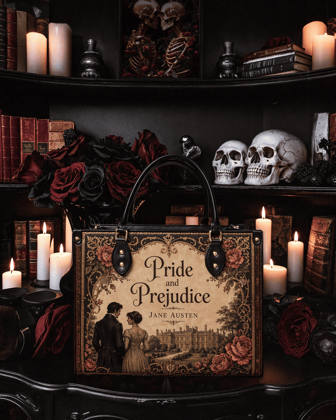 Pride and Prejudice Leather Handbag