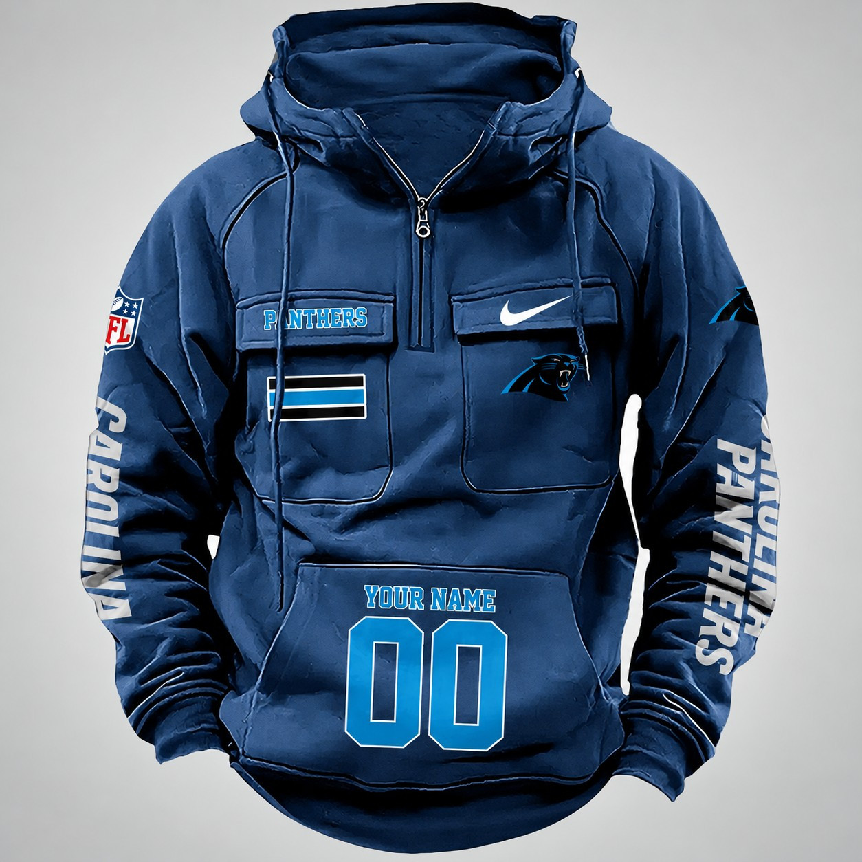 Carolina Panthers Vintage Men Hoodie DV2 AZVMHD384