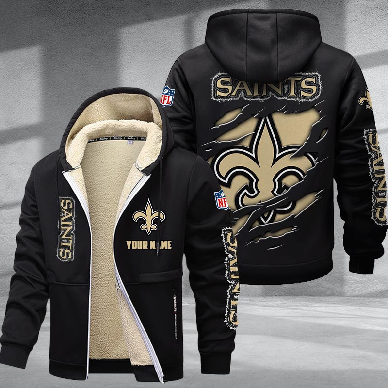 New Orleans Saints DMTZ0376 Premium Sherpa-Lined Winter Hoodie – Personalized Edition