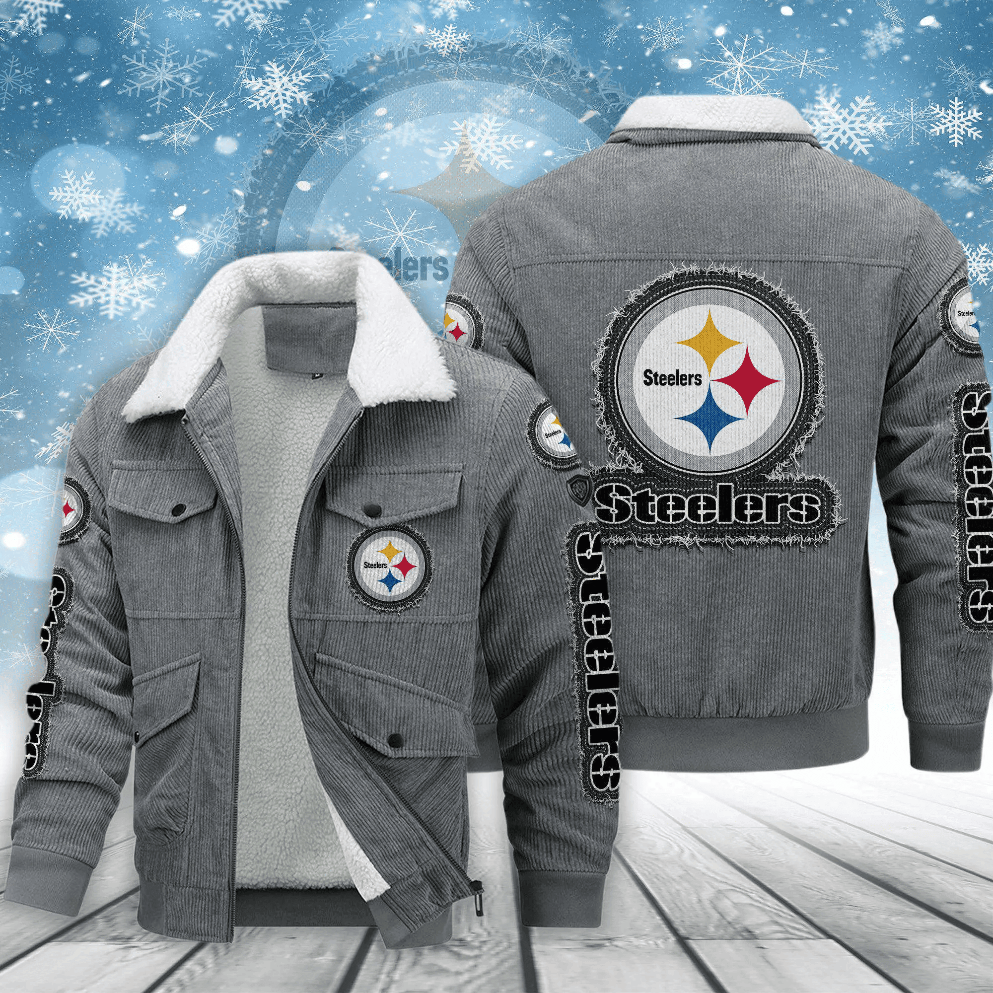 Pittsburgh Steelers Men's Thickened Corduroy Jacket ANZVITCJ027