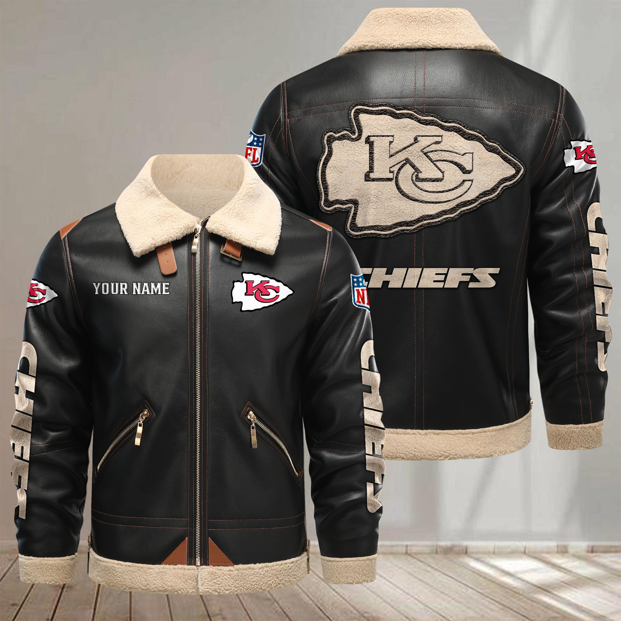 Kansas City Chiefs VITPL086 Leather Jacket – Premium & Ultra-Thick Leather Jacket