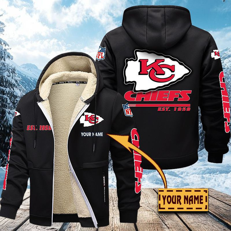 Kansas City Chiefs Premium Sherpa-Lined Winter Hoodie – Personalized Edition VITZC086