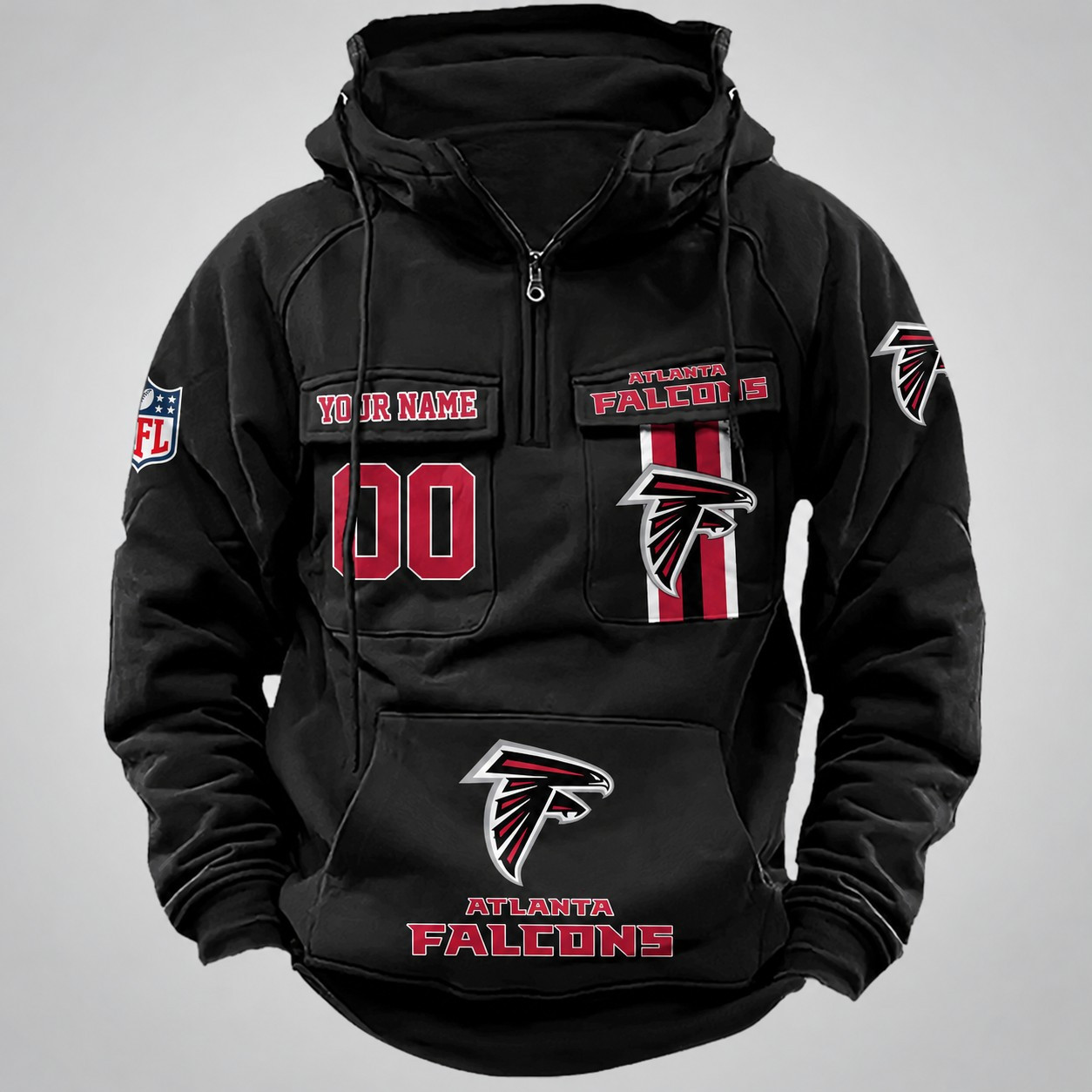 Atlanta Falcons Vintage Men Hoodie DV2 AZVMHD413
