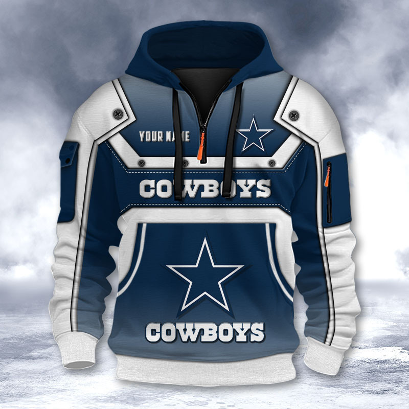 Dallas Cowboys DMHT2554 3D Half-zip Hoodie