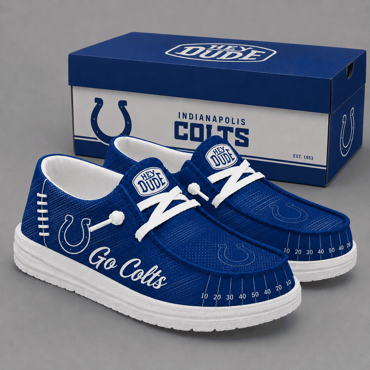 Indianapolis Colts | Premium NFL Football Field Fan Loafer Shoes - VA33025