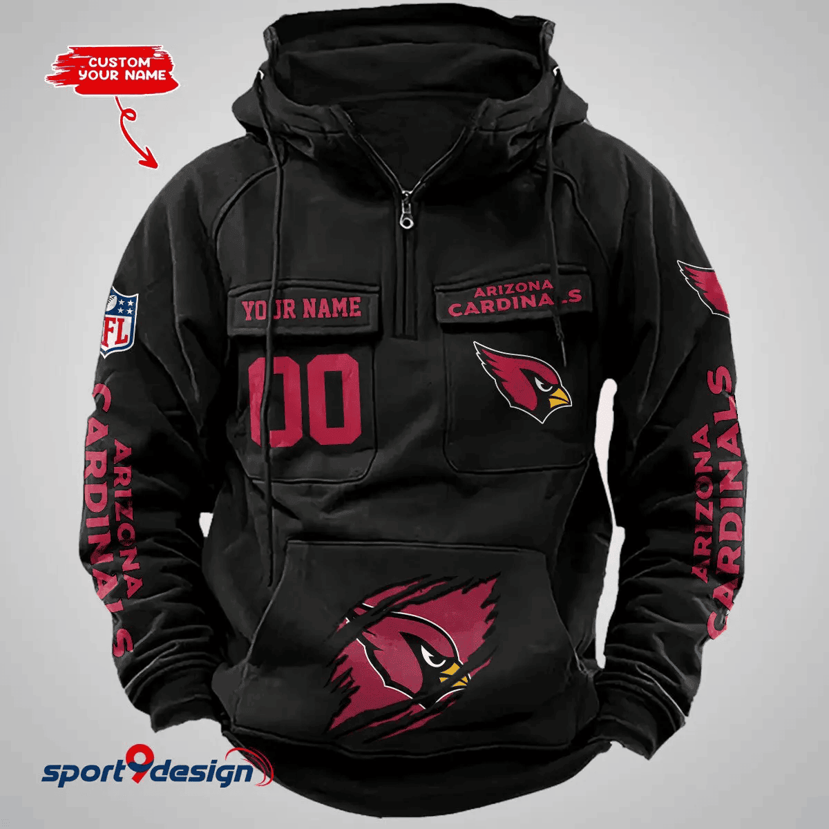 Arizona Cardinals Vintage Men Hoodie AZVMHD139