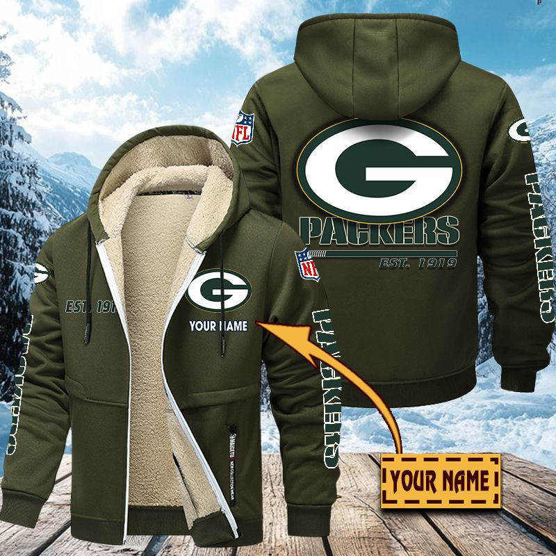 Green Bay Packers Premium Sherpa-Lined Winter Hoodie – Personalized Edition VITZC082
