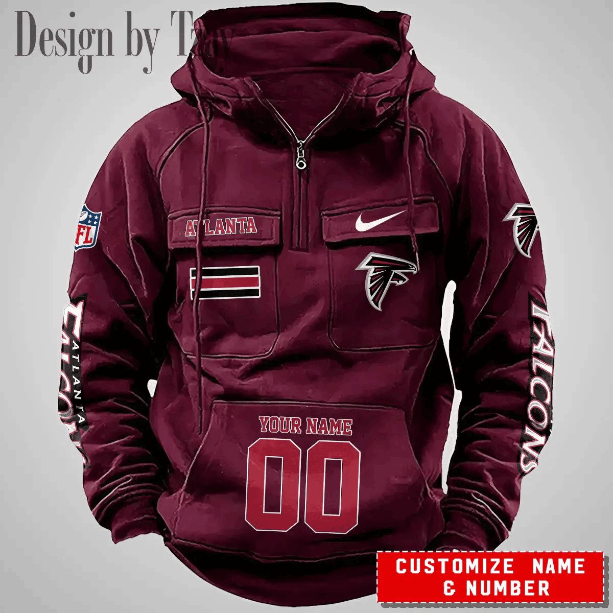 Atlanta Falcons Vintage Men Hoodie DV2 AZVMHD381