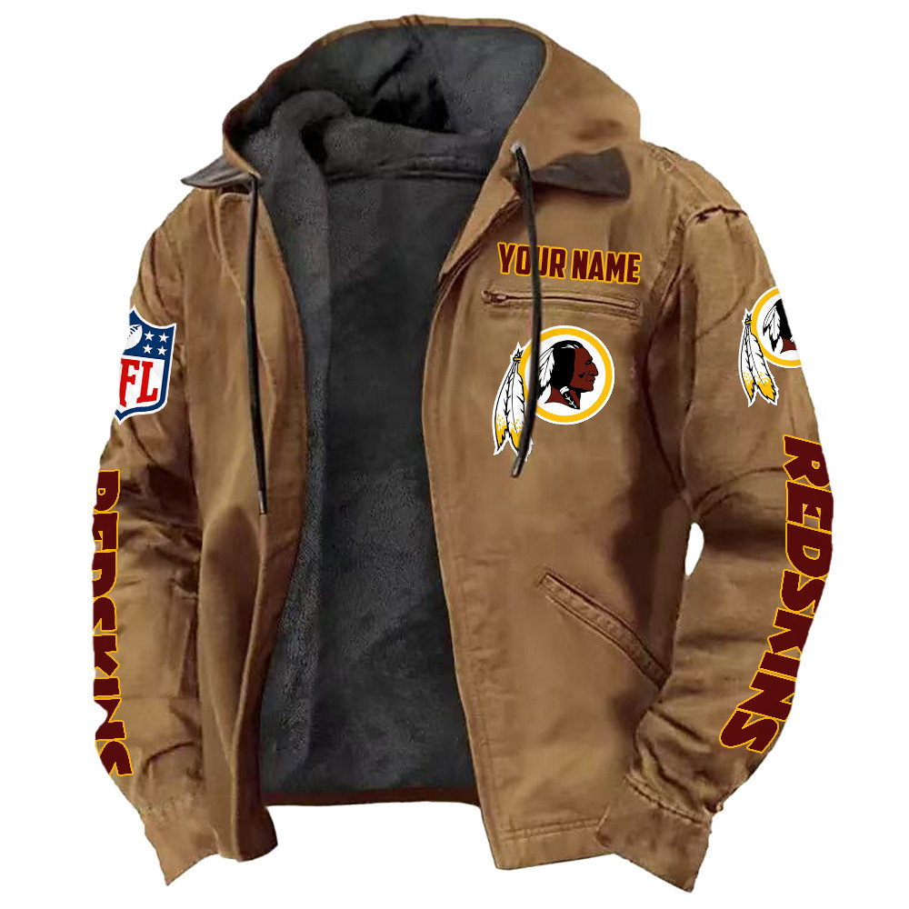 Washington Redskins DMJK0033 Hooded Cardigan Jacket