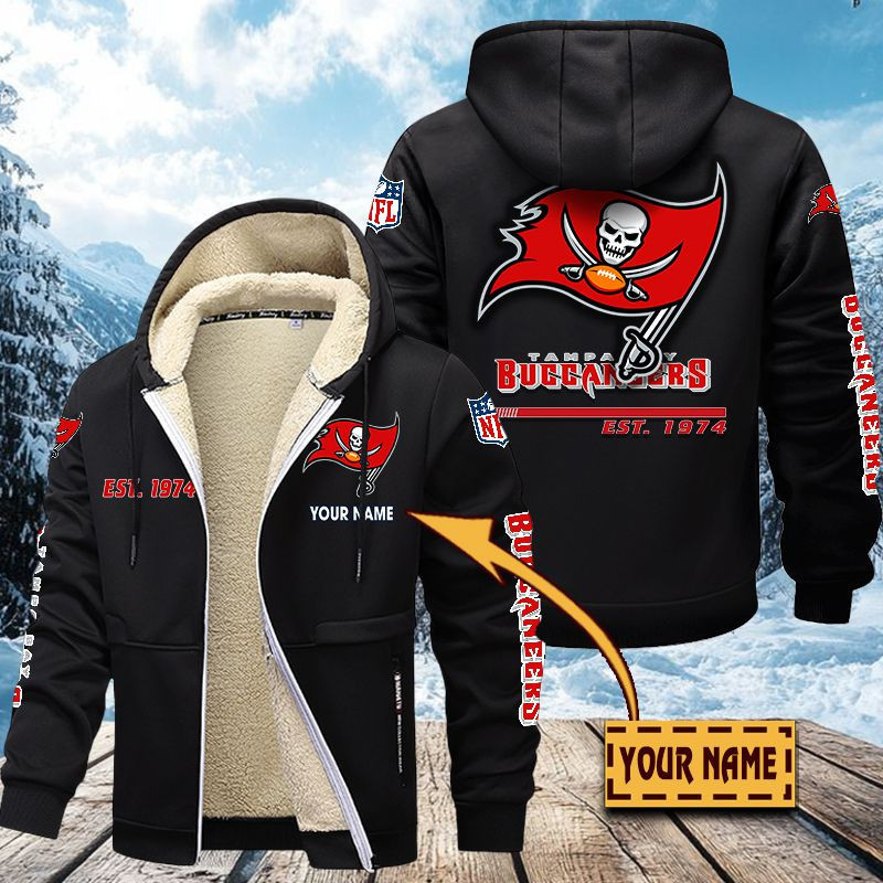 Tampa Bay Buccaneers Premium Sherpa-Lined Winter Hoodie – Personalized Edition VITZC100