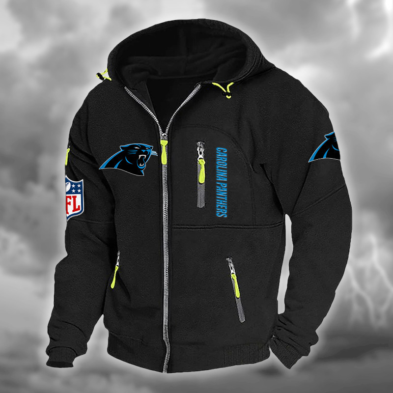 Carolina Panthers DMCD0656 Hooded Cardigan Jacket
