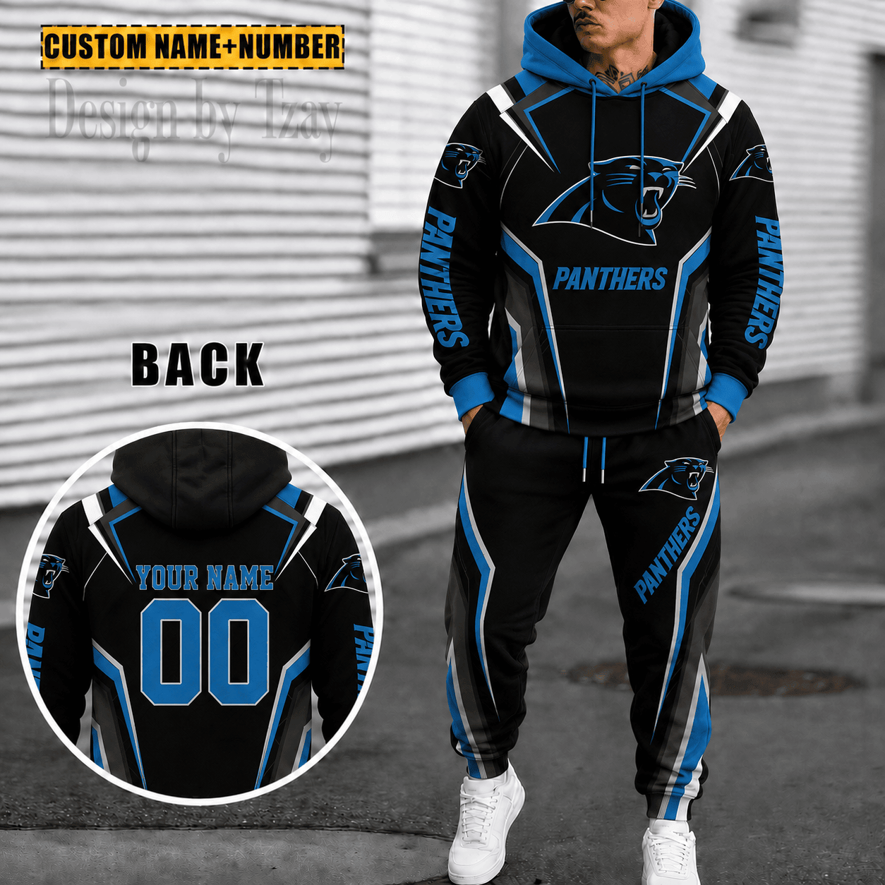 Carolina Panthers Personalized Combo Hoodie And Sweatpants Gift For Fan VA10110