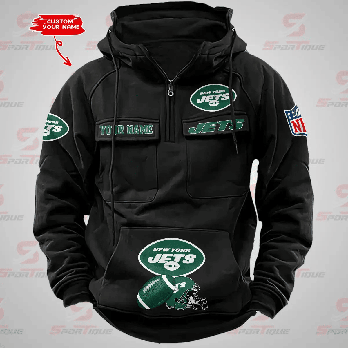 New York Jets Vintage Men Hoodie AZVMHD372