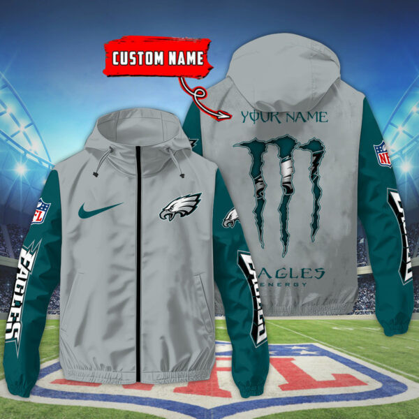 Philadelphia Eagles Custom Windbreaker Outdoor Jacket Sport Fan Gift SPTWJACKET058