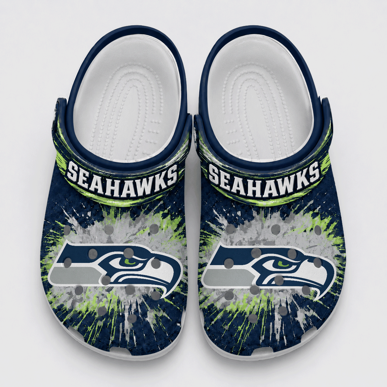 Seattle Seahawks | Premium NFL Splash Burst Fan Crocs VAN233