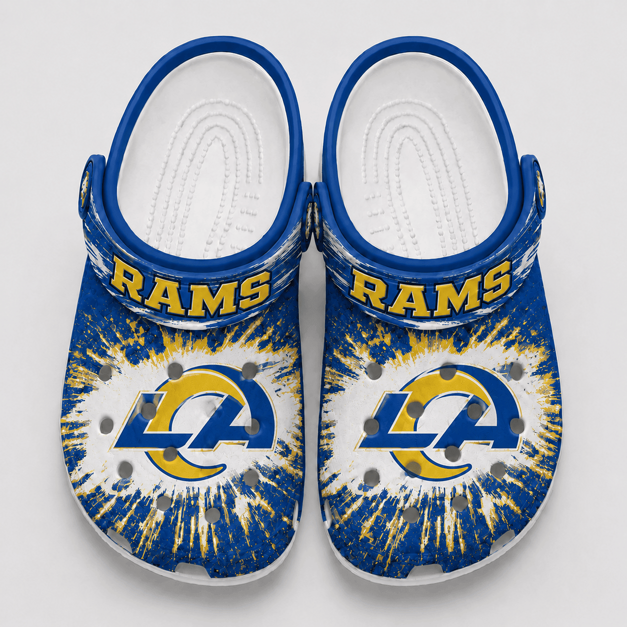 Los Angeles Rams | Premium NFL Splash Burst Fan Crocs VAN242