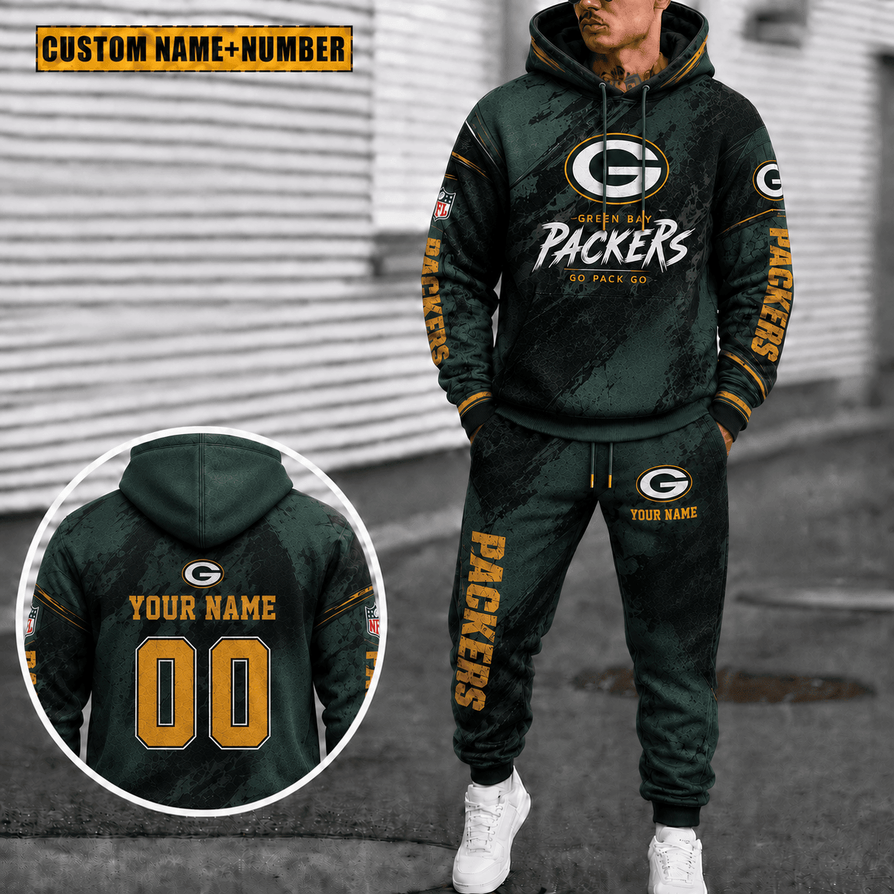 Green Bay Packers Personalized Combo Hoodie And Sweatpants Gift For Fan VAN6136