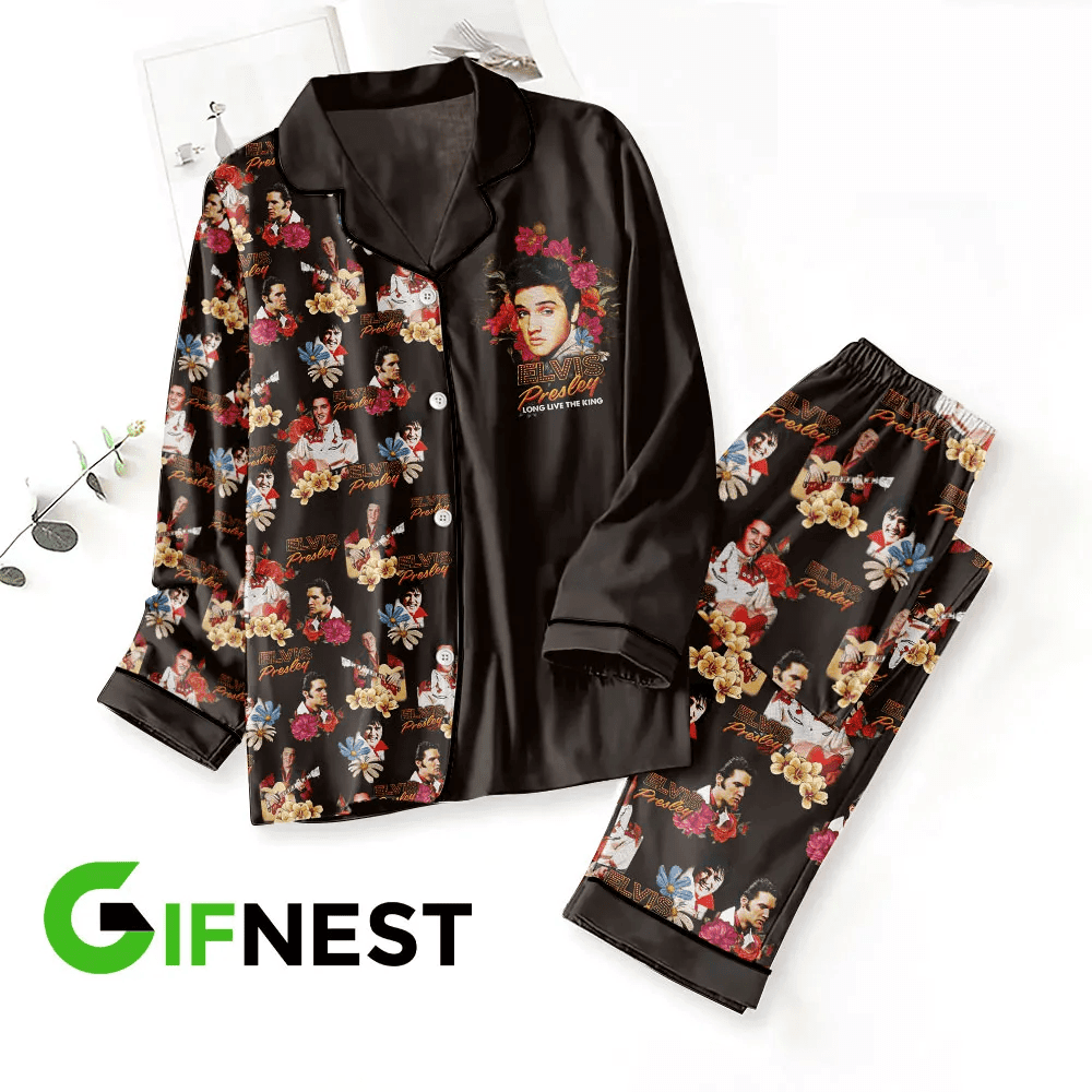 Elvis Presley Button Down Pajamas Set PBIWJ29