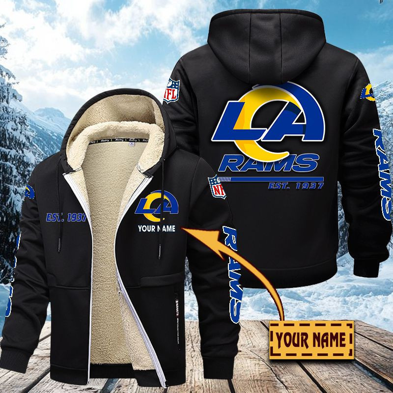 Los Angeles Rams Premium Sherpa-Lined Winter Hoodie – Personalized Edition VITZC088