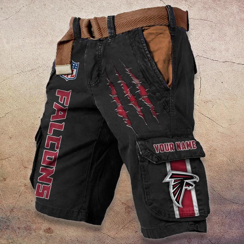 Atlanta Falcons Pocket Print Cargo Shorts (Belt Not Included) S9MCS067