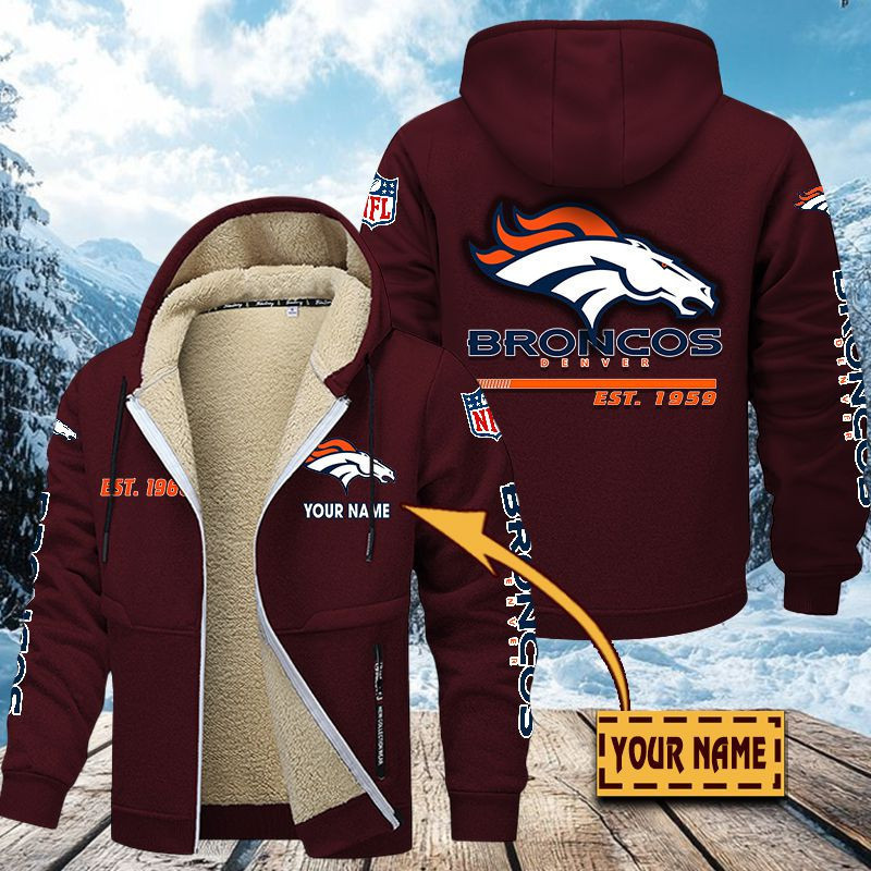 Denver Broncos Premium Sherpa-Lined Winter Hoodie – Personalized Edition VITZC080