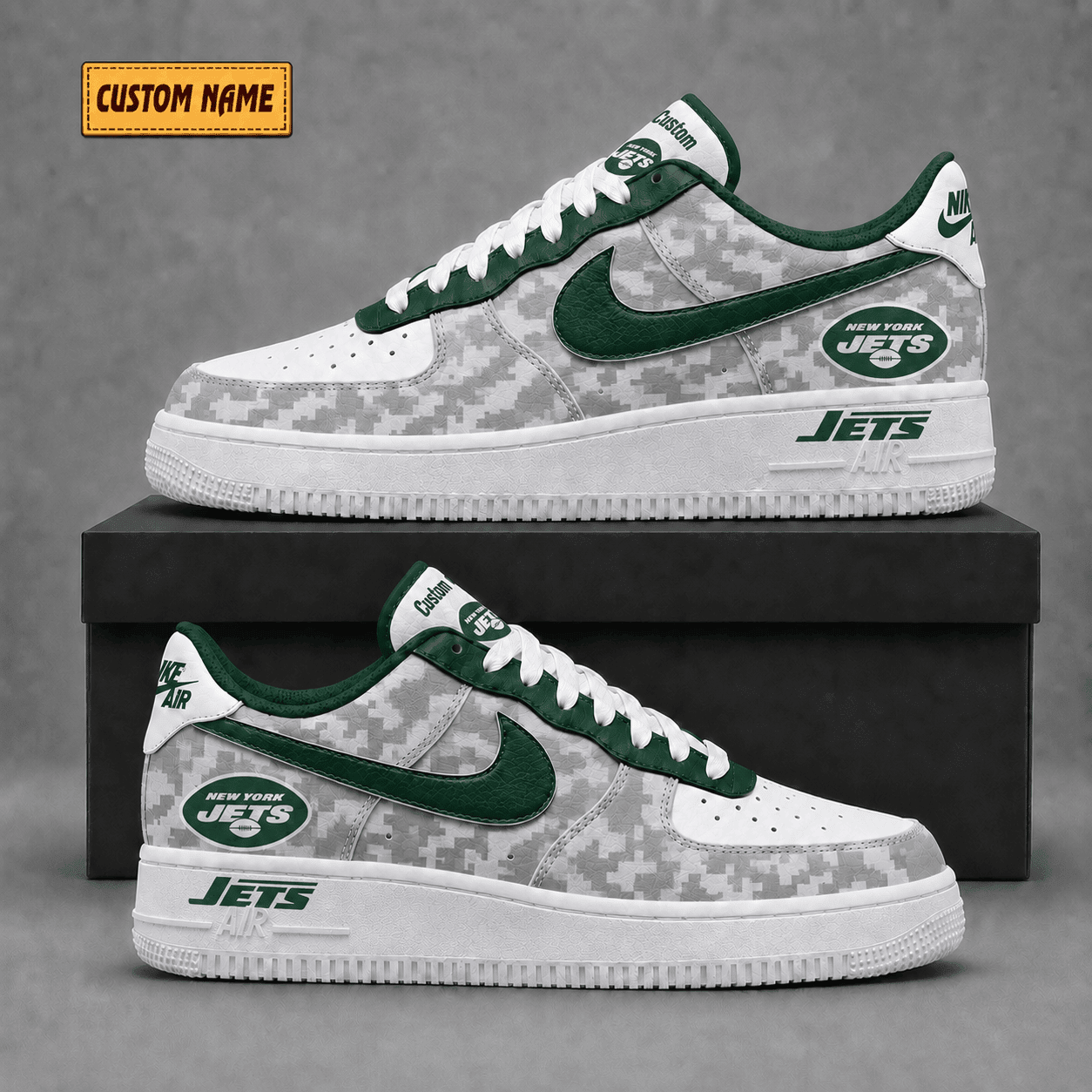 New York Jets | Premium NFL Fear The Team AF1 Sneakers - VA36230