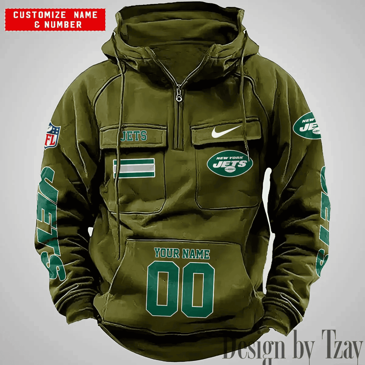 New York Jets Vintage Men Hoodie DV2 AZVMHD404
