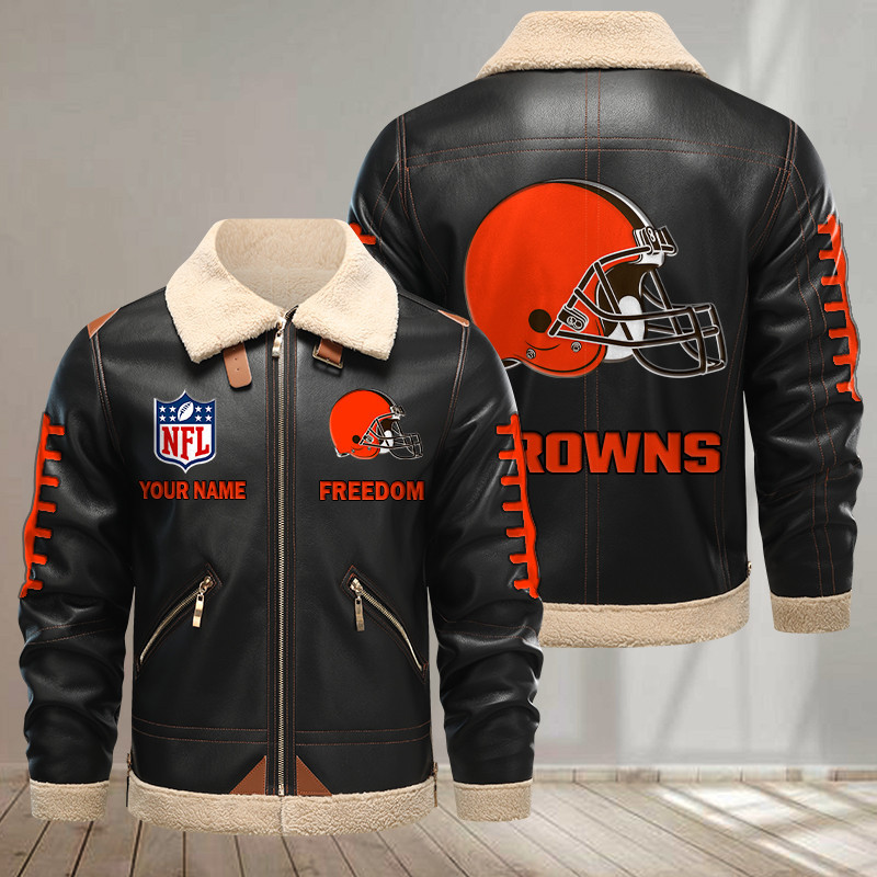 Cleveland Browns DMLK1135 Leather Jacket – Premium & Ultra-Thick Leather Jacket