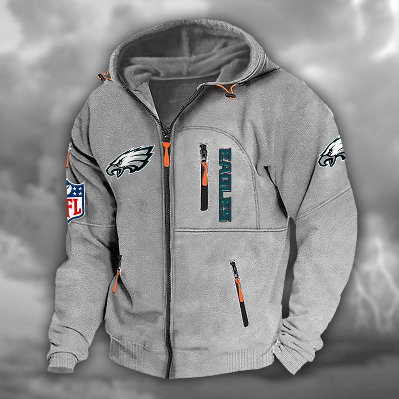 Philadelphia Eagles DMCD0677 Hooded Cardigan Jacket