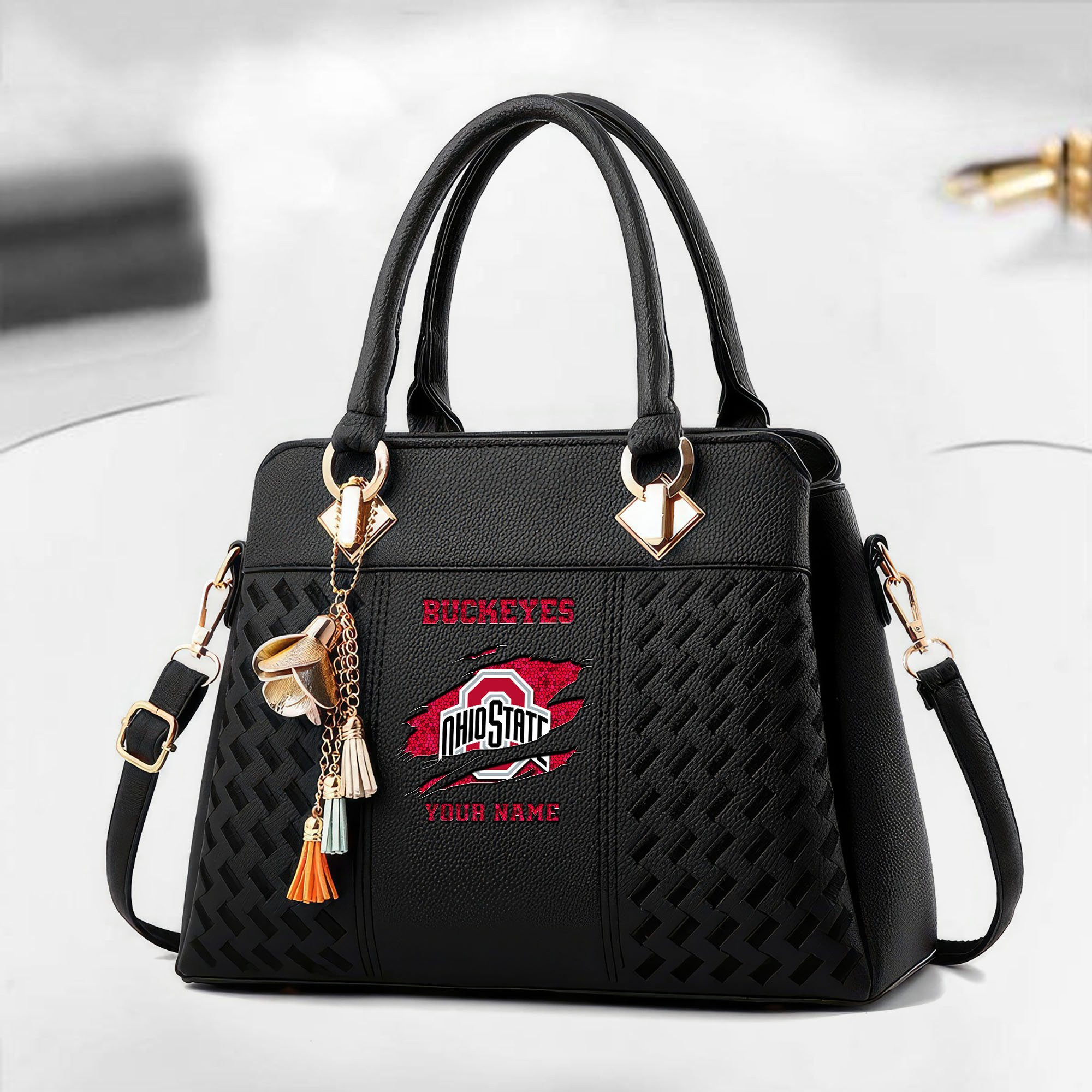 Ohio State Buckeyes Deluxe Handbag For Women Custom Your Name 2026 Versions, Sport Deluxe Handbag EHIVM-05222308A