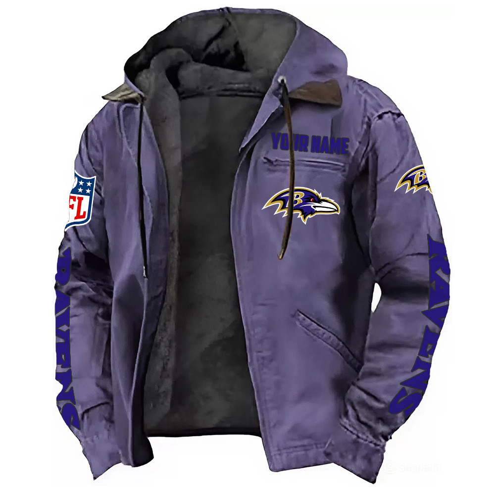Baltimore Ravens DMJK0003 Hooded Cardigan Jacket