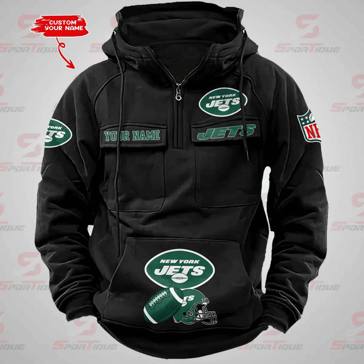 New York Jets Vintage Men Hoodie AZVMHD372