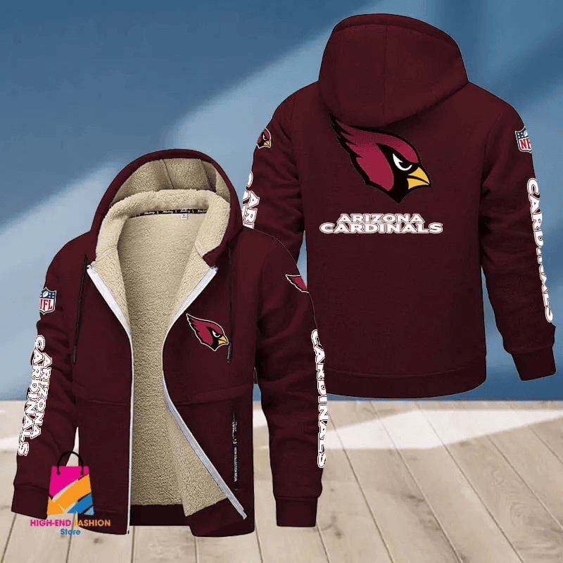 Arizona Cardinals Multicolor Premium Thick Zip-Up Hoodie ANZTZH001