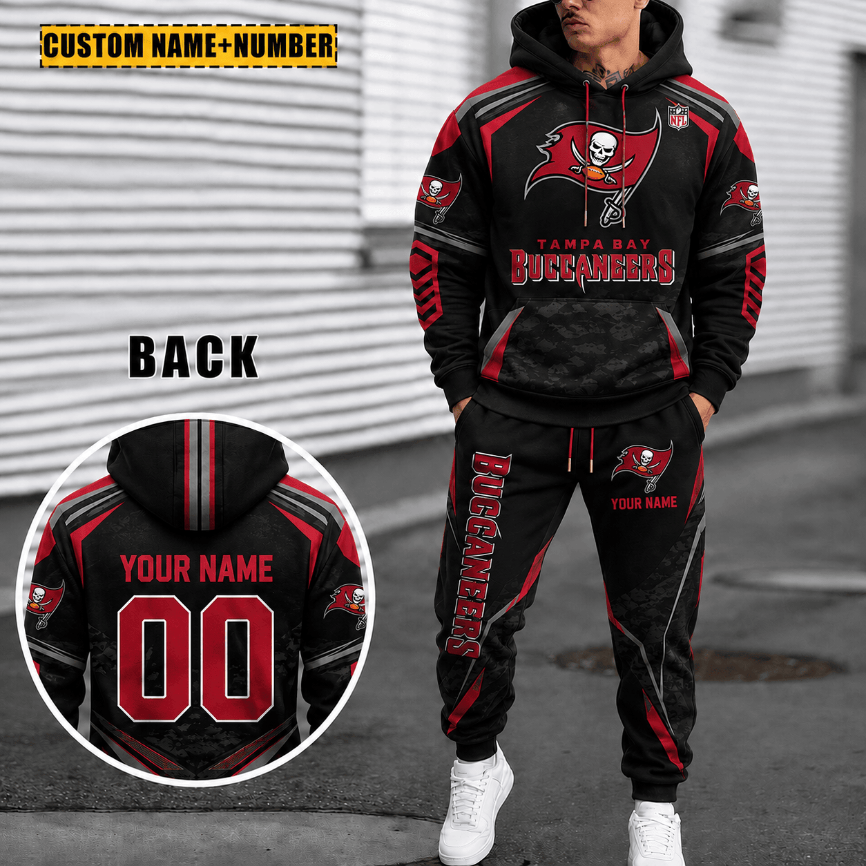 Tampa Bay Buccaneers Personalized Combo Hoodie And Sweatpants Gift For Fan VA1036