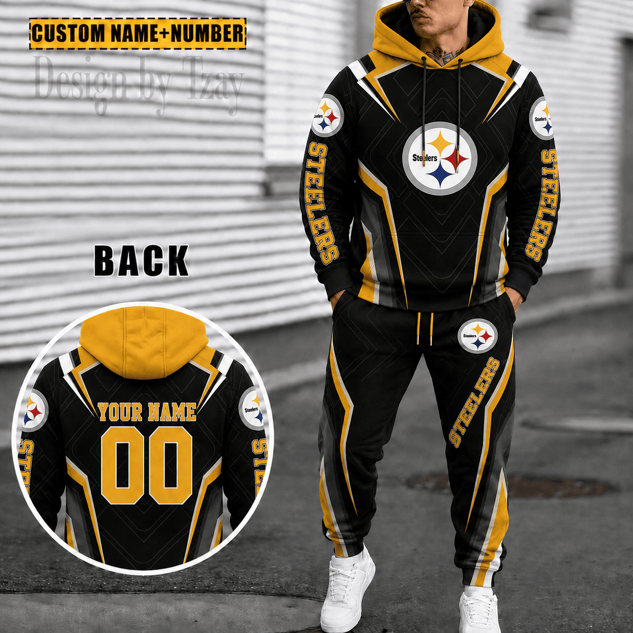 Pittsburgh Steelers Personalized Combo Hoodie And Sweatpants Gift For Fan VA1082