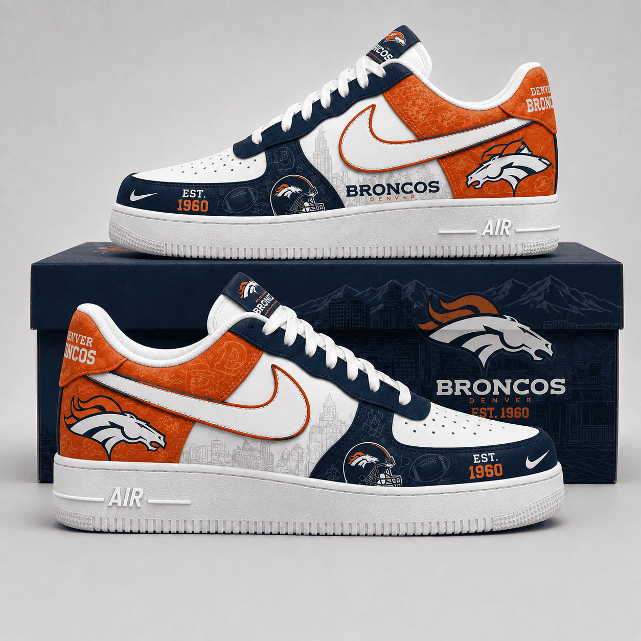 Denver Broncos | Premium NFL Game Ready Fan AF1 Shoes - VA35233