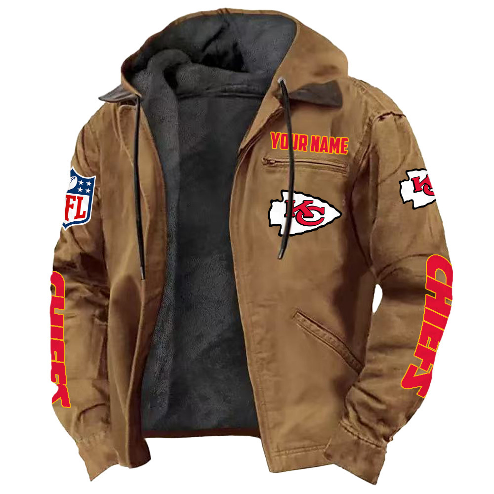 Kansas City Chiefs DMJK0016 Hooded Cardigan Jacket