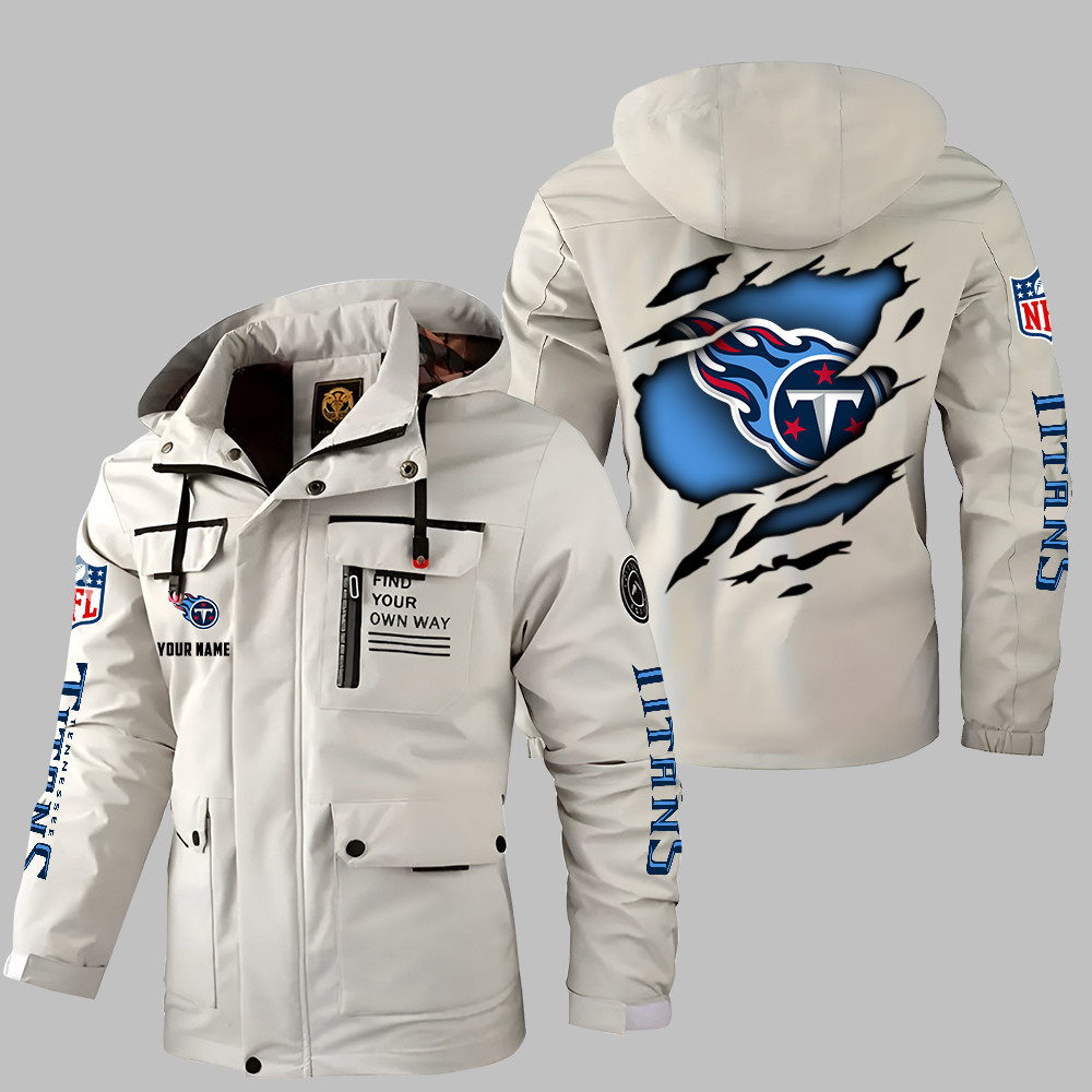 Tennessee Titans Personalized Winter Windbreaker Jacket ANZWWJ21