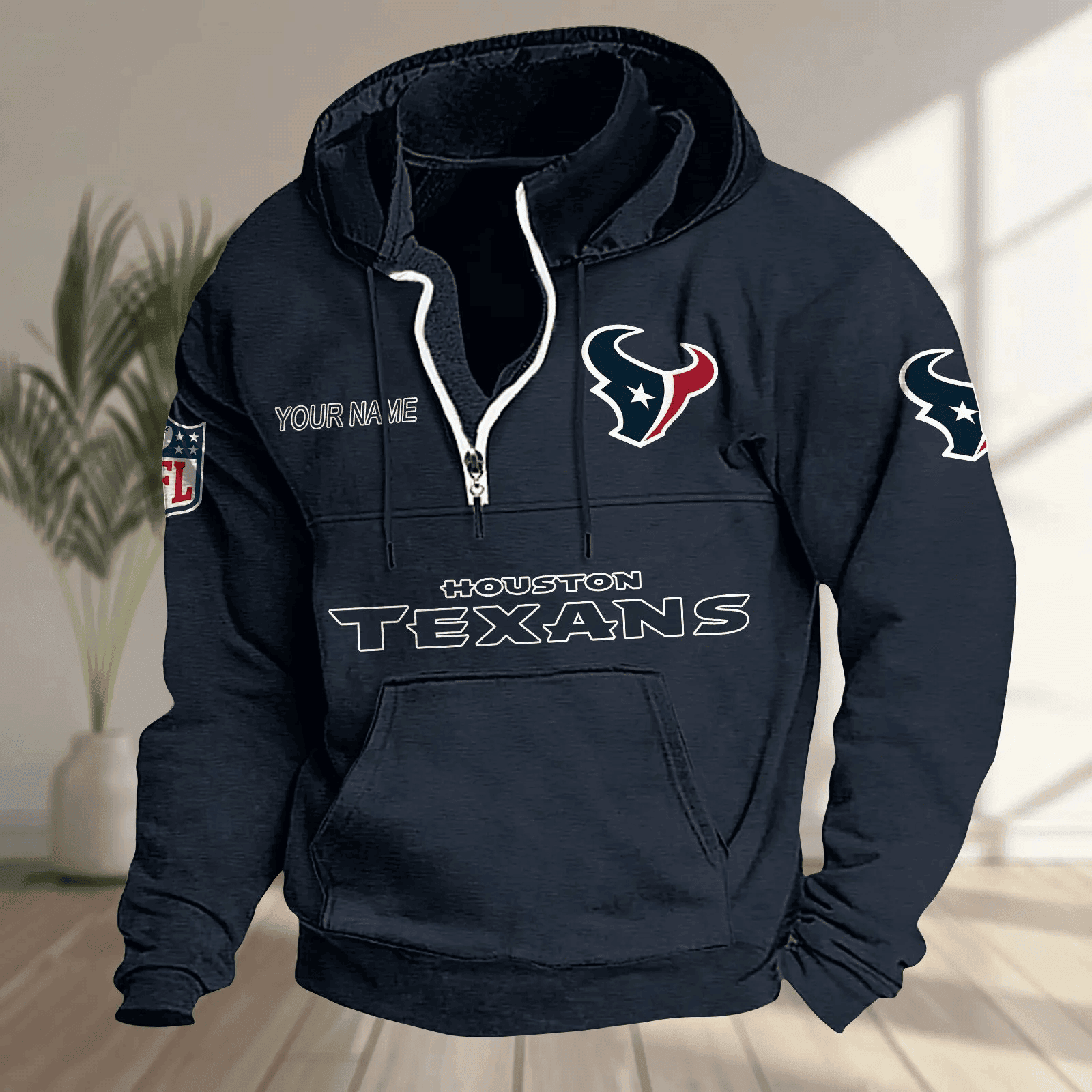Houston Texans Half-zip Hoodie SPTHZHC013