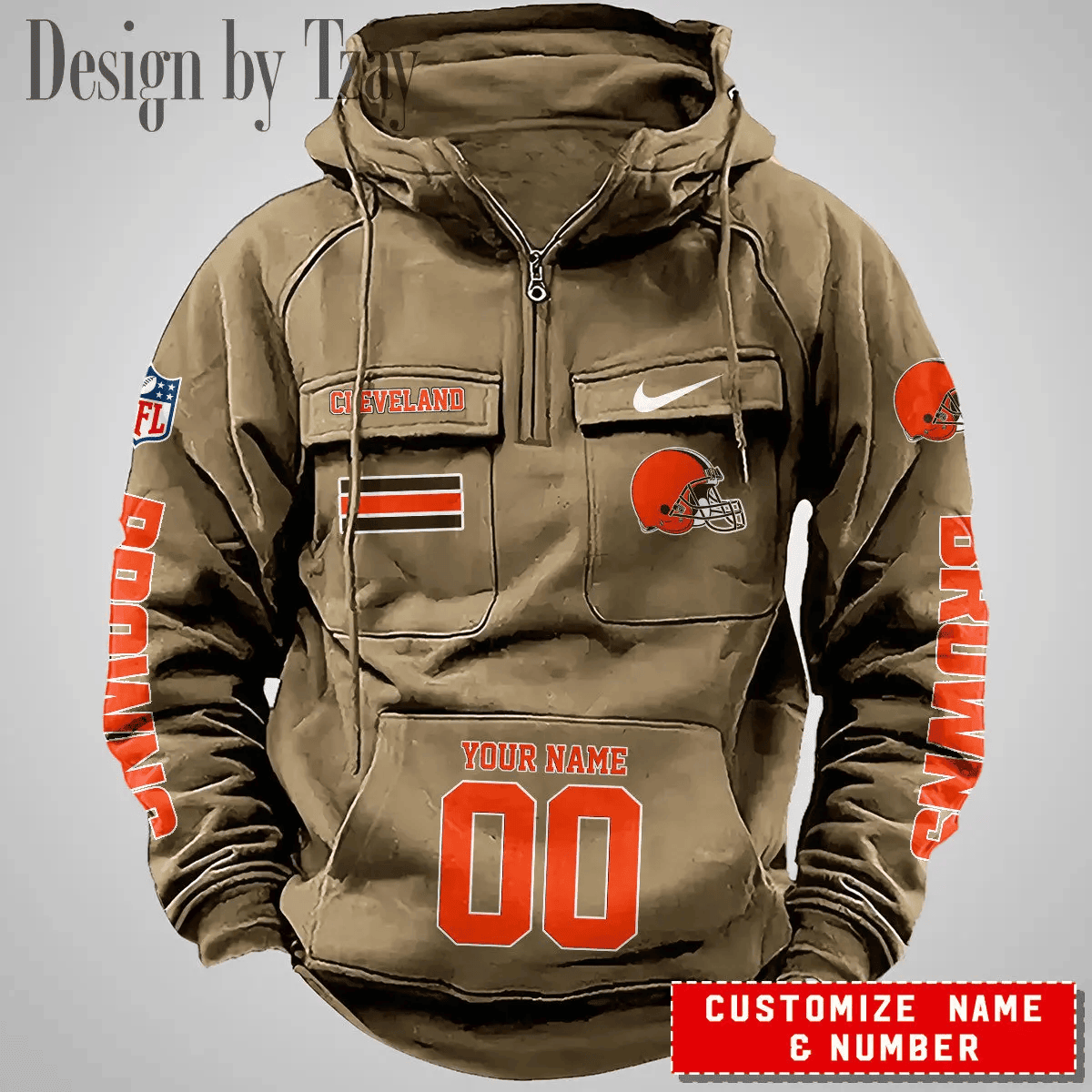 Cleveland Browns Vintage Men Hoodie DV2 AZVMHD387