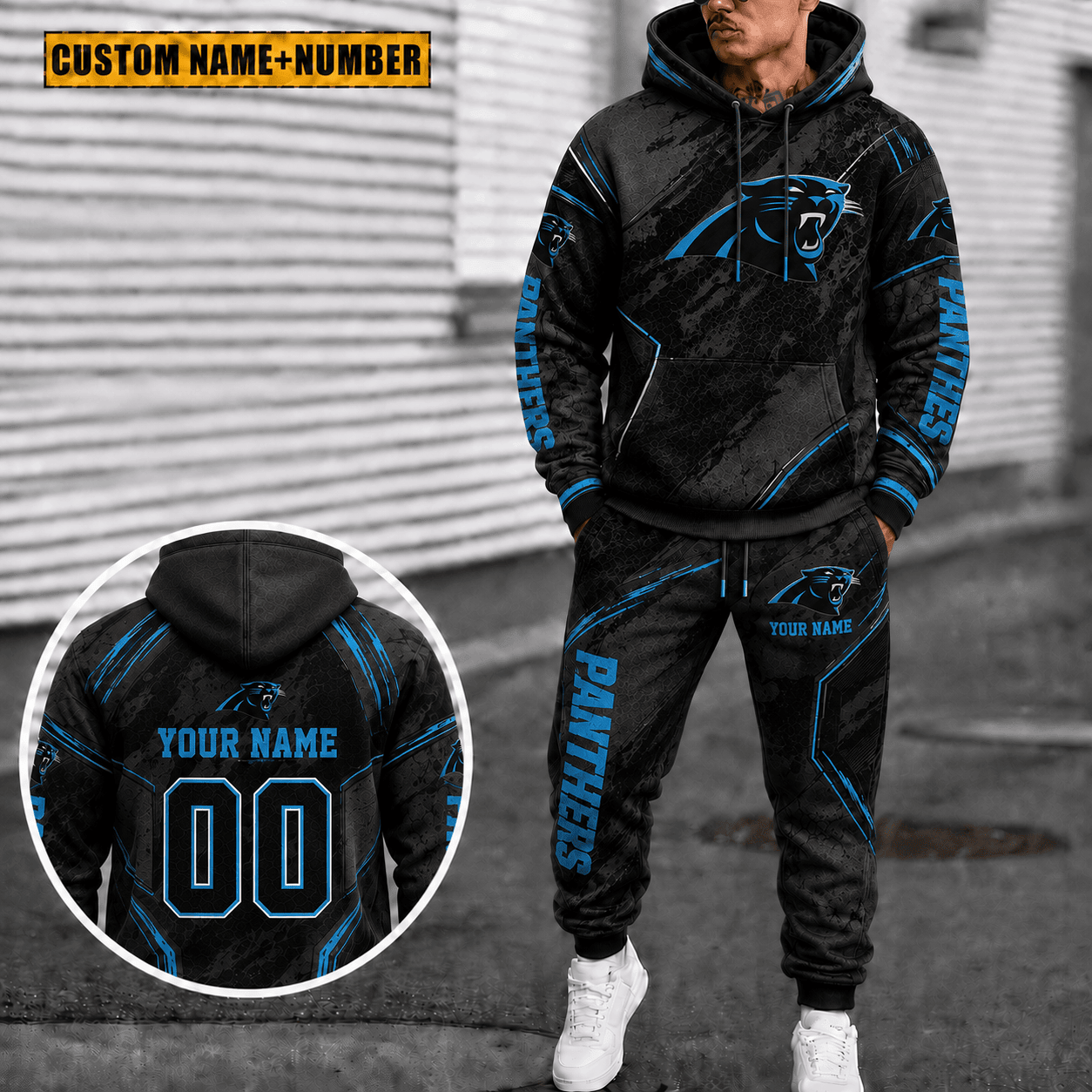 Carolina Panthers Personalized Combo Hoodie And Sweatpants Gift For Fan VAN40045