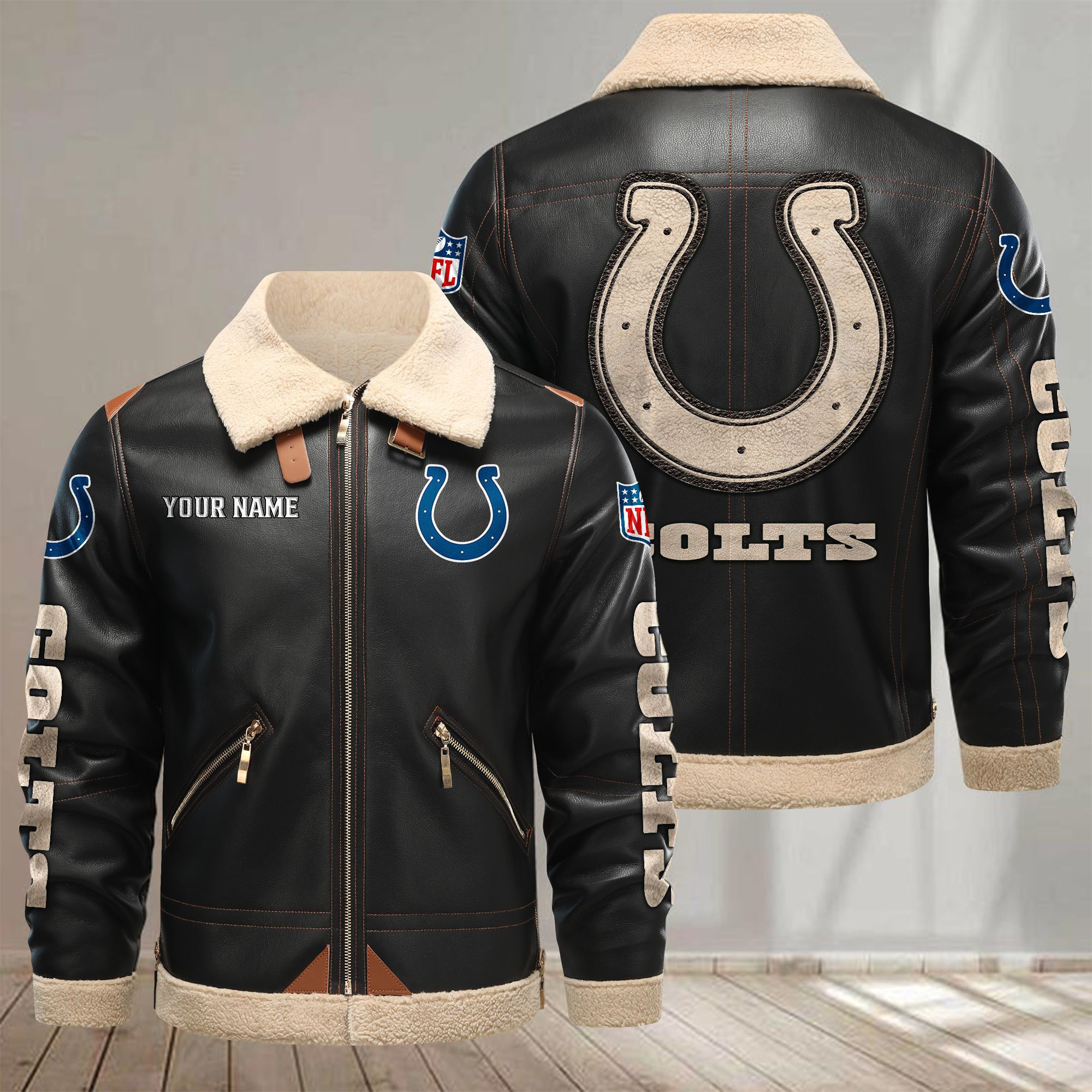 Indianapolis Colts VITPL084 Leather Jacket – Premium & Ultra-Thick Leather Jacket
