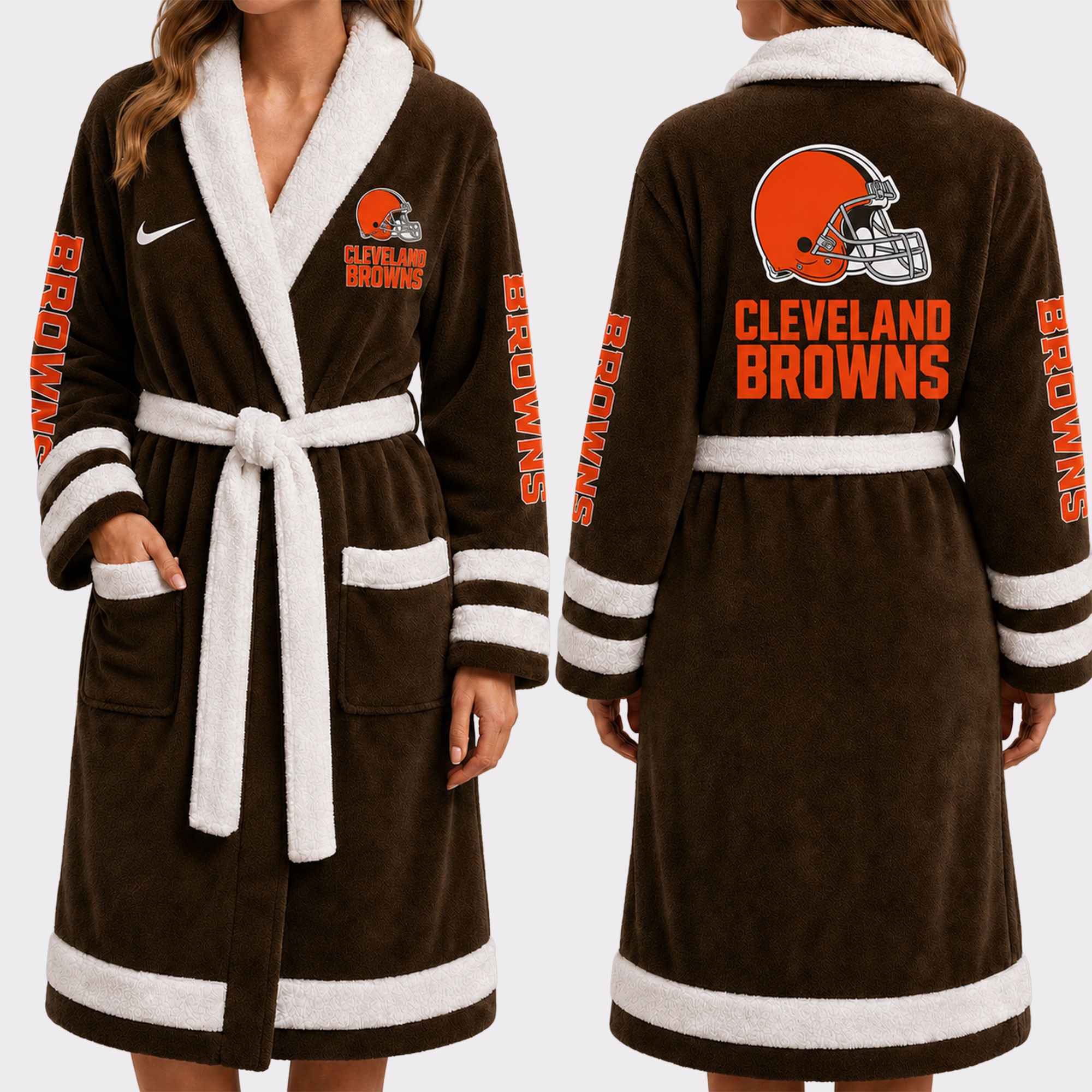 Cleveland Browns | Premium NFL Fleece Bathrobe VA1227
