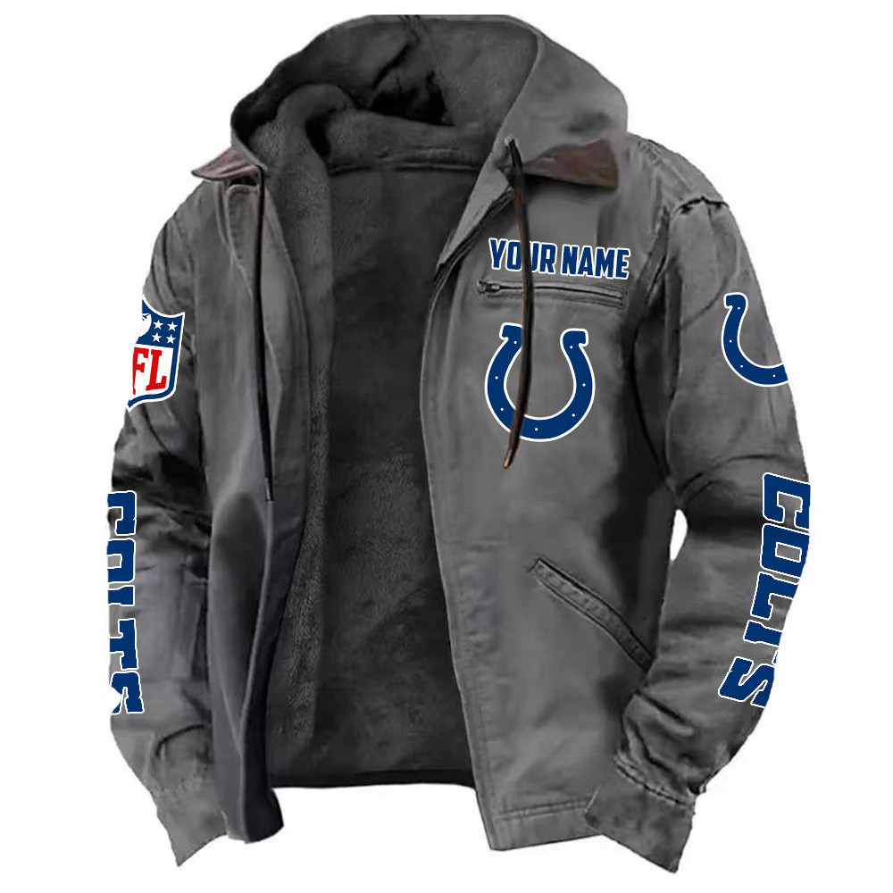 Indianapolis Colts DMJK0014 Hooded Cardigan Jacket