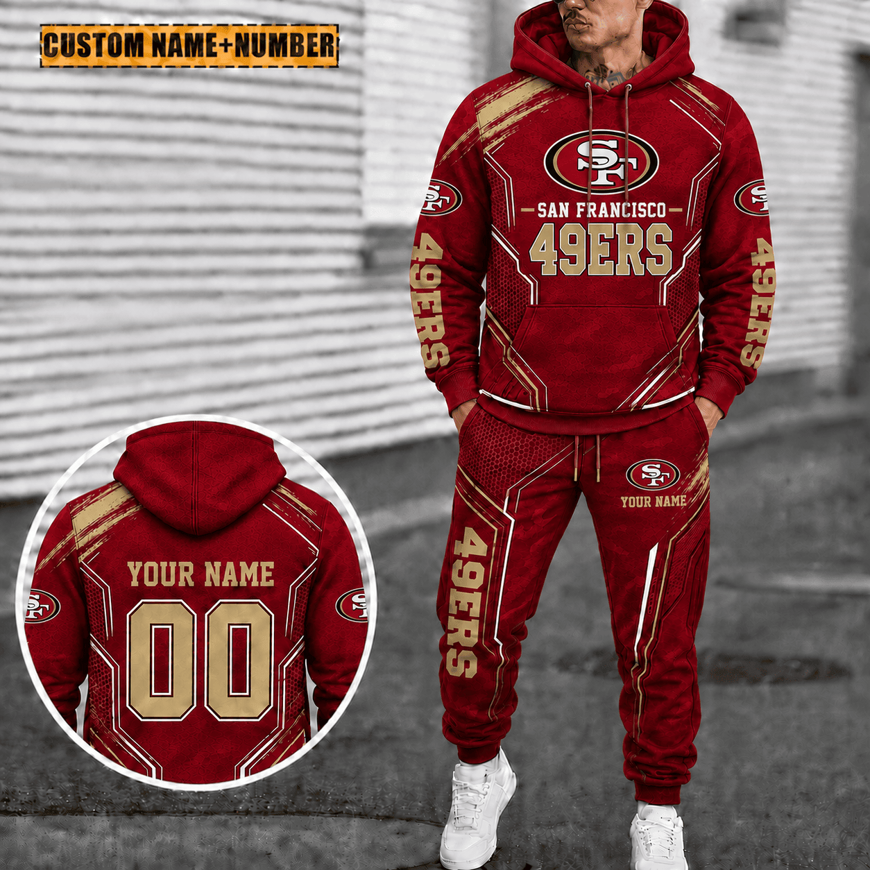 San Francisco 49ers Personalized Combo Hoodie And Sweatpants Gift For Fan VAN5031