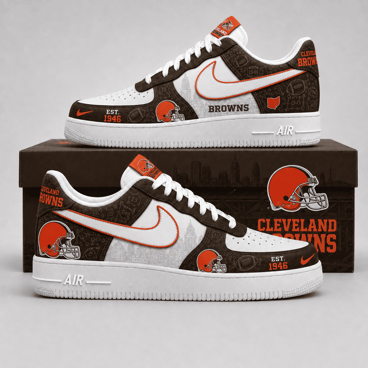 Cleveland Browns | Premium NFL Game Ready Fan AF1 Shoes - VA35235